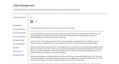 Desktop Screenshot of debtmanagement101.info